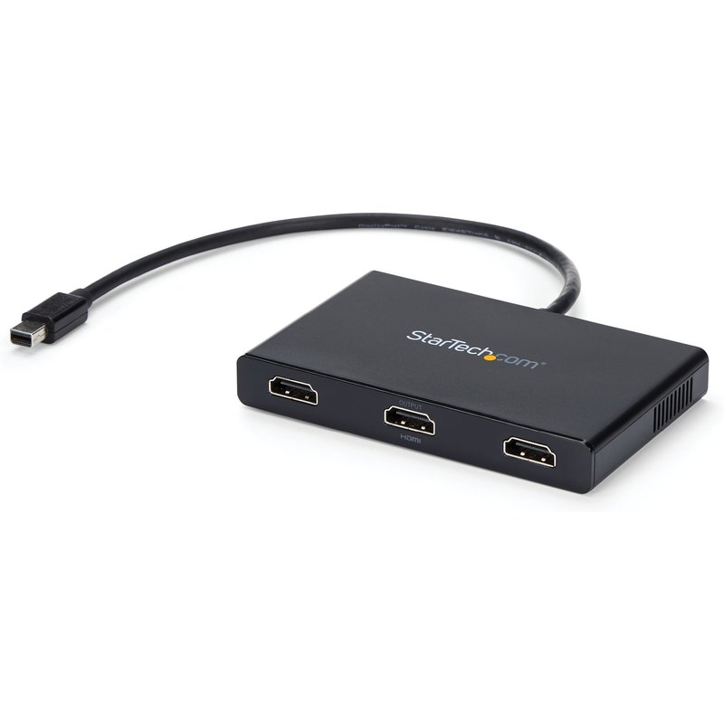 StarTech.com 3-Port Multi Monitor Adapter - Mini DisplayPort to HDMI MST Hub - Triple 1080p or Dual 4K 30Hz - Video Splitter for Extended Desktop Mode on Windows Only - mDP 1.2 to 3x HDMI