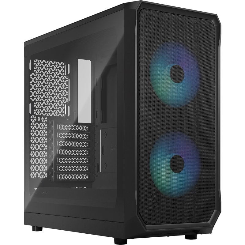 Fractal Design Focus 2 Midi Tower PC Black ATX micro ATX Mini-ITX Steel Tempered glass Gaming