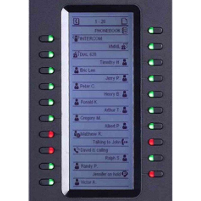 Grandstream Networks GXP2200EXT IP add-on module Black 20 buttons