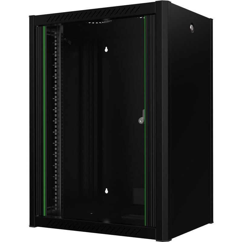 Lanview RWP16U45BL rack cabinet 16U Wall mounted rack Black