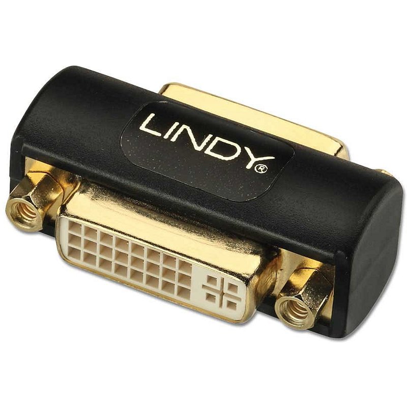 Lindy Premium DVI Coupler Female to Female. Connector 1: DVI Connector 2: DVI. Product colour: Black