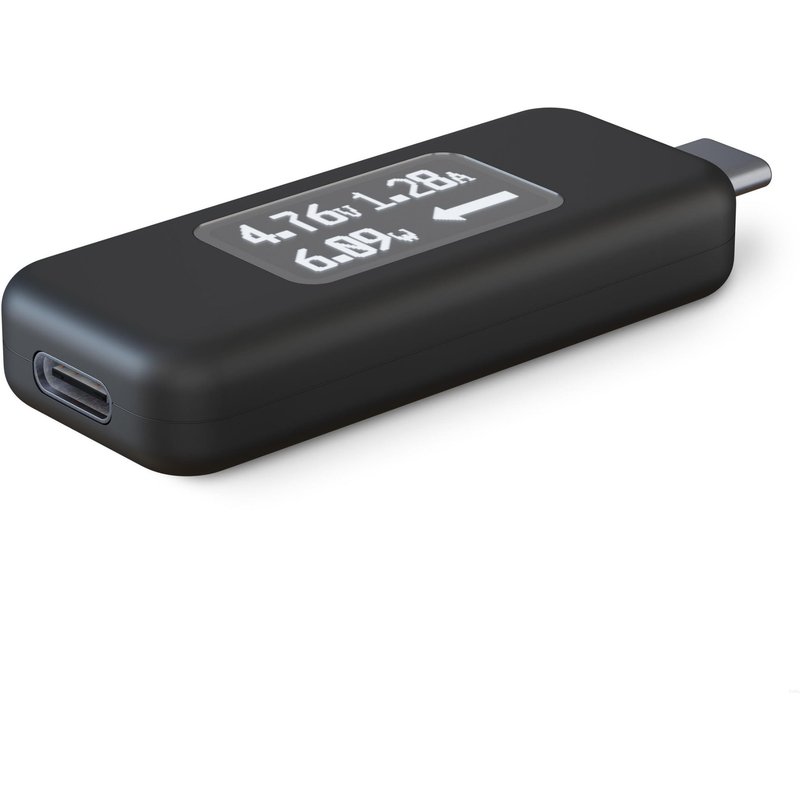 Plugable Technologies USB C Power Meter Tester for Monitoring USB-C Connections - Digital Multimeter for USB-C Cables, Laptops, Phones, Chargers - Driverless