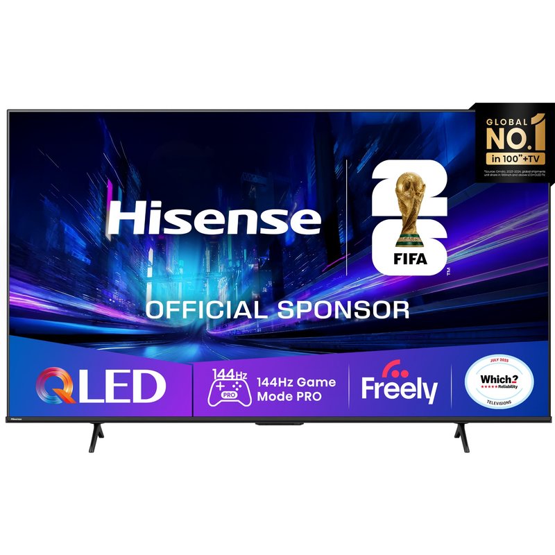 Hisense 43" E78QTUK PRO 144Hz QLED Smart AI TV with Freely
