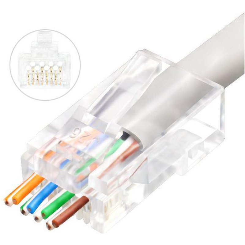 Microconnect KON505-50EZ wire connector RJ-45 Transparent