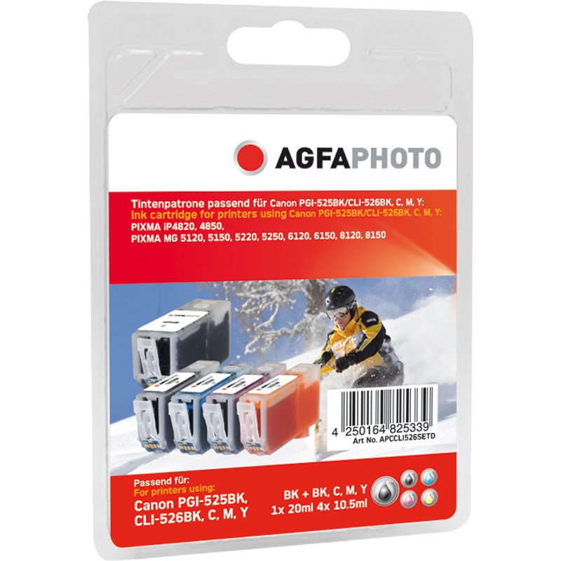 AgfaPhoto APCCLI526SETD ink cartridge Black. Cyan. Magenta. Yellow 5 p