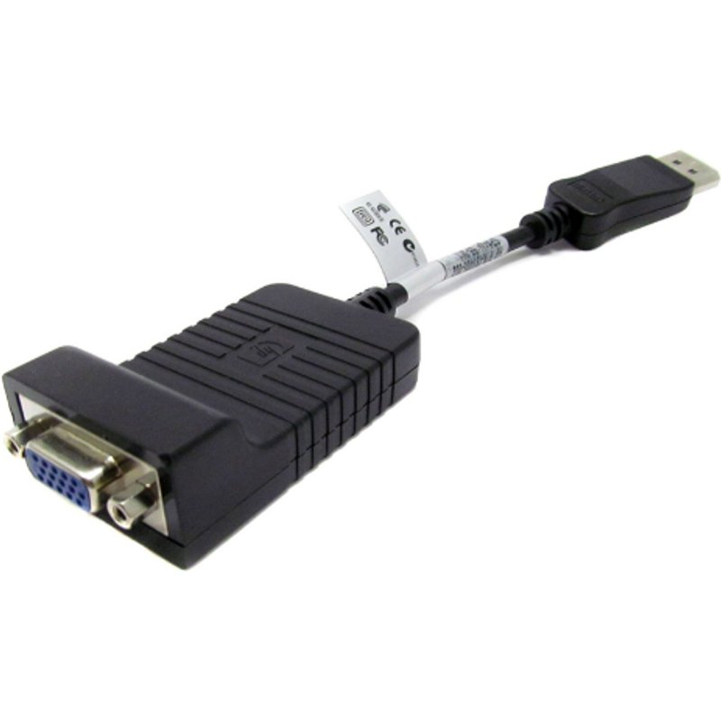 HP 753745-001 video cable adapter 0.2 m DisplayPort VGA Black