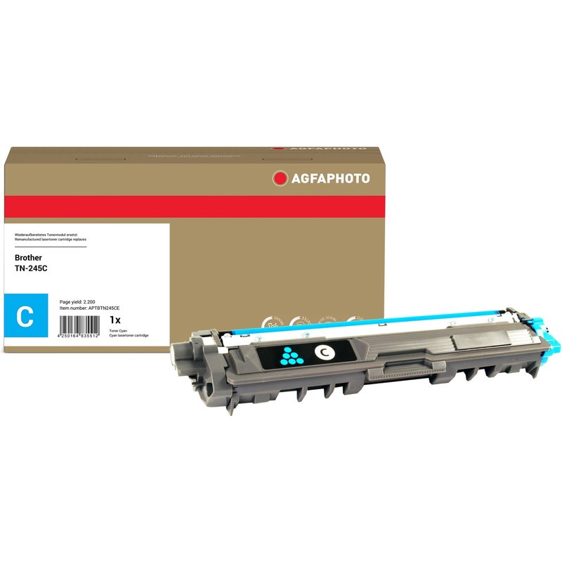 AgfaPhoto Compatible Toner Cartridge. Cyan. Replacement for Brother TN