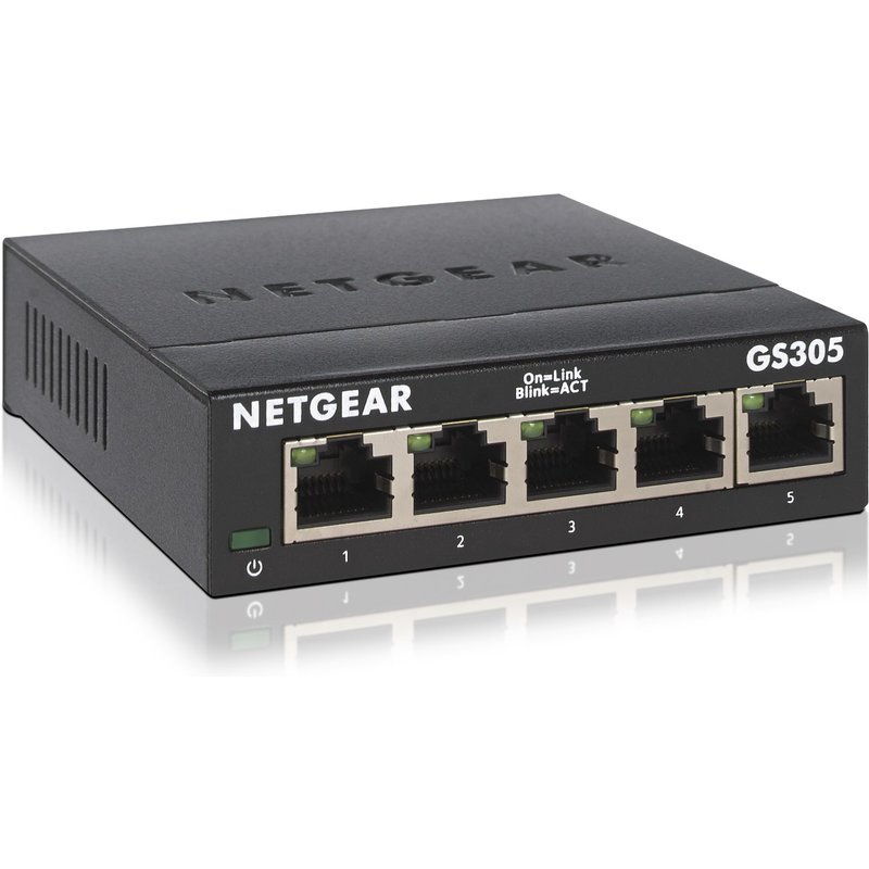 NETGEAR GS305 Unmanaged L2 Gigabit Ethernet (10/100/1000) Black
