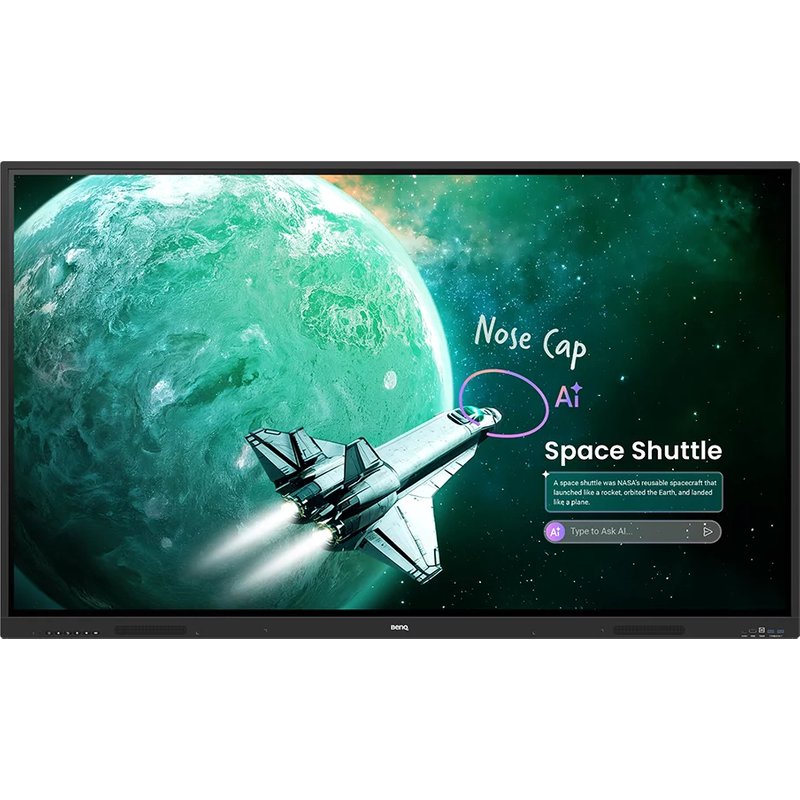 BenQ RE6505A interactive whiteboard 165.1 cm (65") 3840 x 2160 pixels Touchscreen Black USB