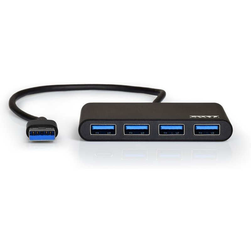 Port Designs 900121 interface hub USB 3.2 Gen 1 (3.1 Gen 1) Type-A 5000 Mbit/s Black
