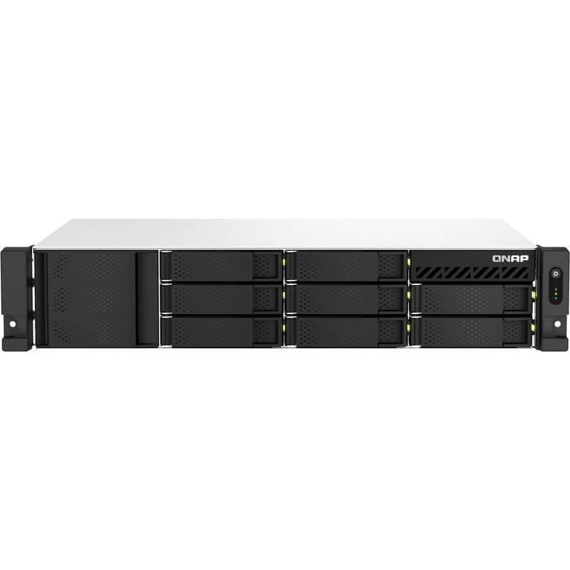 QNAP TS-864EU NAS Rack (2U) IntelĀ® CeleronĀ® 8 GB DDR4 0 TB QNAP Turbo System Black