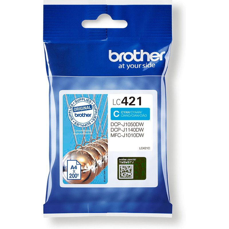 Brother LC-421C Ink cartridge cyan. 200 pages for Brother DCP-J 1050