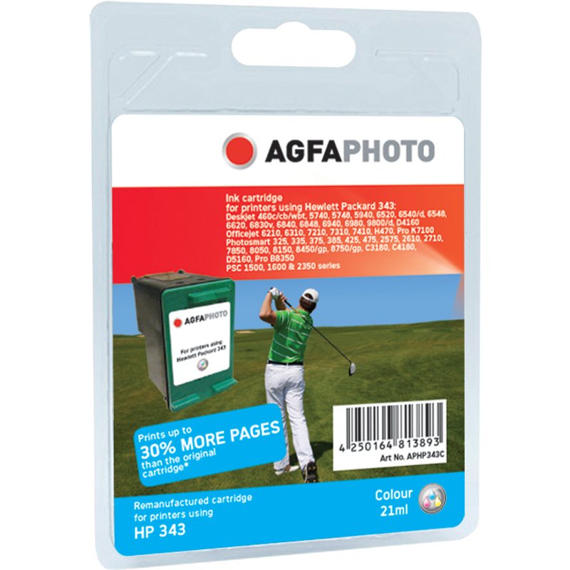 AgfaPhoto APHP343C ink cartridge 1 pc(s) Cyan. Magenta. Yellow