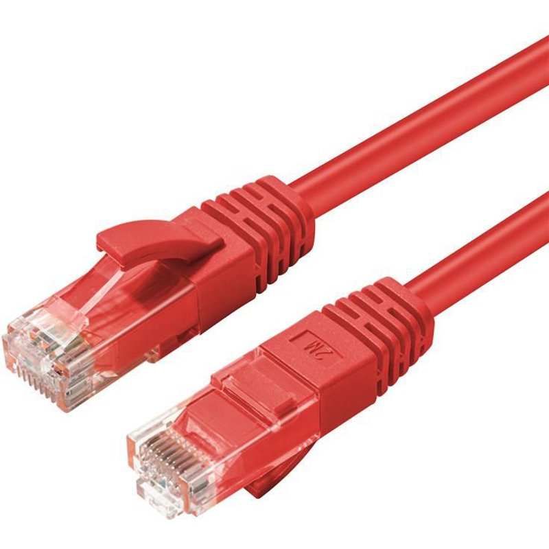 Microconnect MC-UTP6A01R networking cable Red 1 m Cat6a U/UTP (UTP) Ro