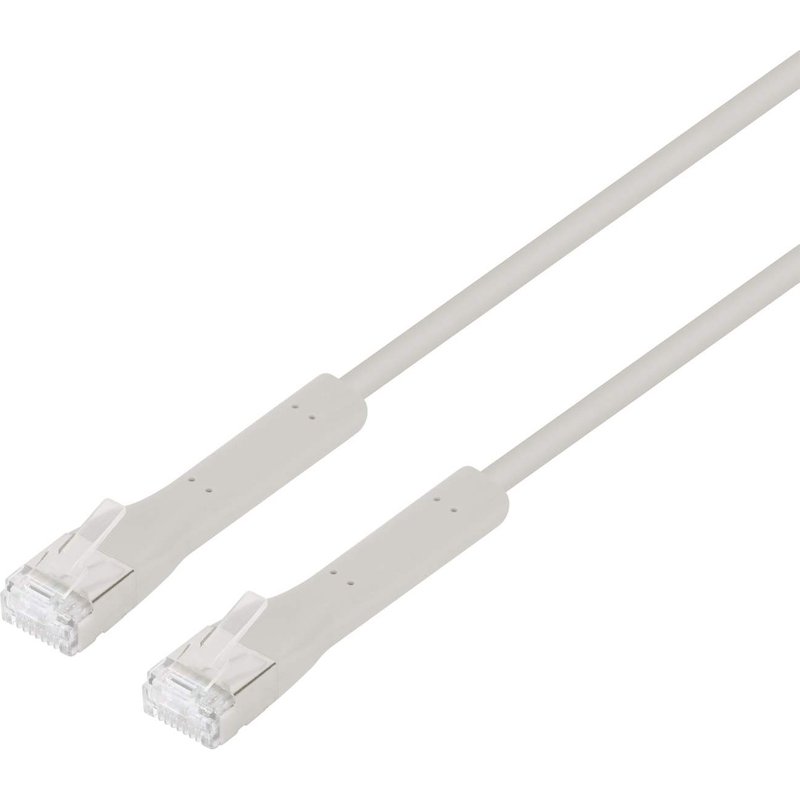 Intellinet Network Flexiboot Slim Patch Cable Cat6A 1m Grey Copper F/FTP LSOH / LSZH RJ45 Class EA with 10G and 500 MHz Ultra-thin format for more flexibility and simplified cable management in dense installations Lifetime Warranty