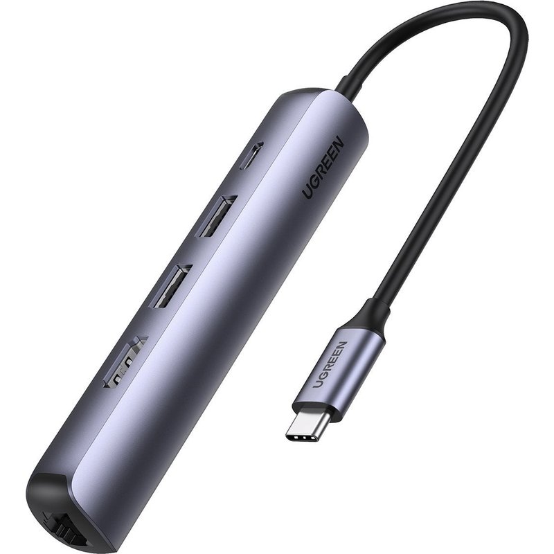 Ugreen 10919 laptop dock/port replicator Wired USB 3.2 Gen 1 (3.1 Gen 1) Type-C Grey