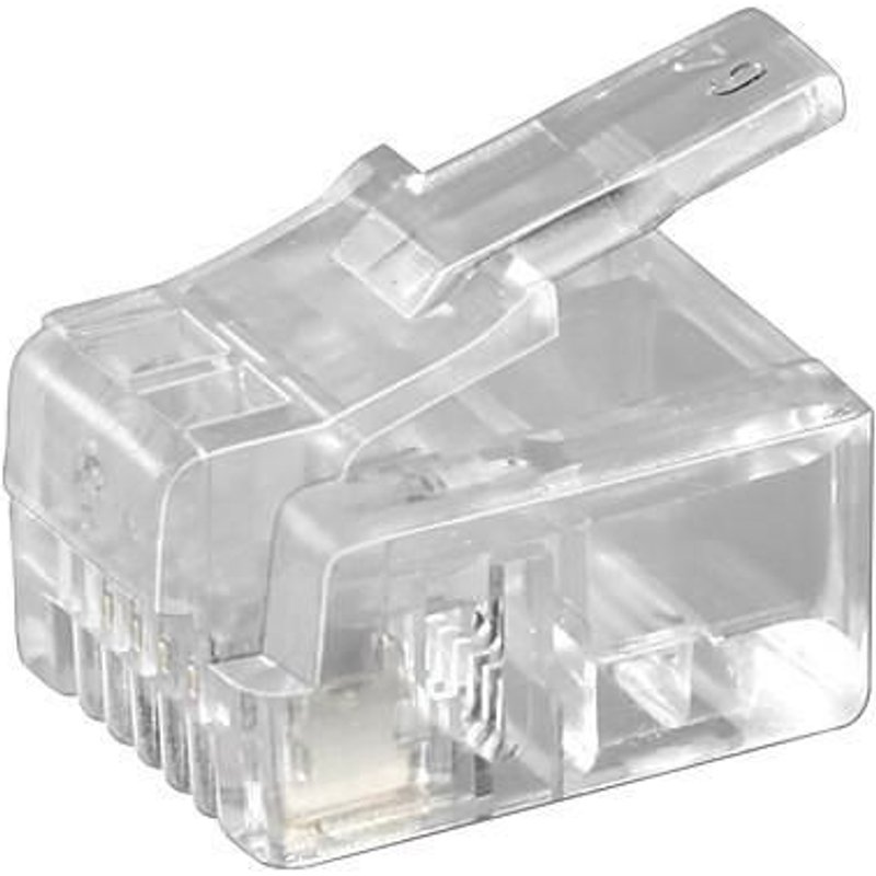 Microconnect KON501-10R wire connector RJ-11 6P4C Transparent