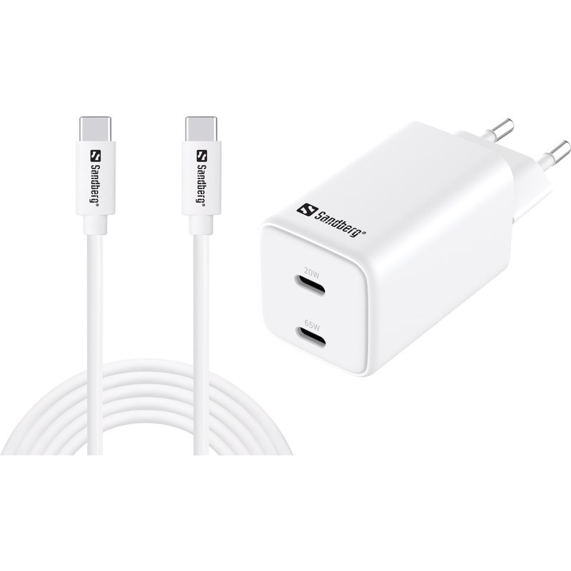 Sandberg AC Charger Dual USB-C PD65W EU