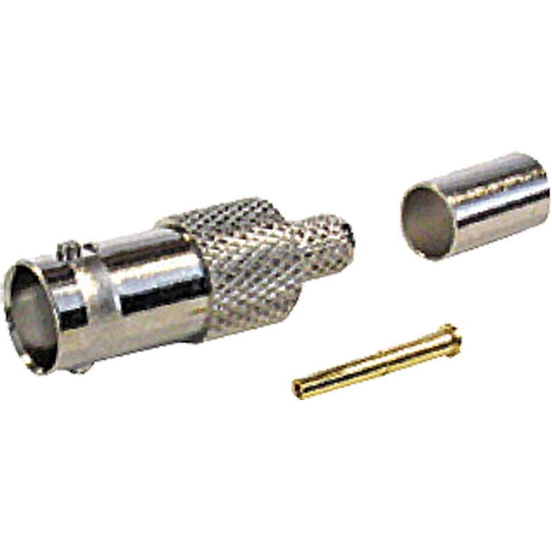 Cablenet BNC Crimp Plug RG58CU Diecast Handy Pack 100pcs. Connector(s): BNC Product colour: Metallic Connector gender: Male. Quantity per pack: 100 pc(s)