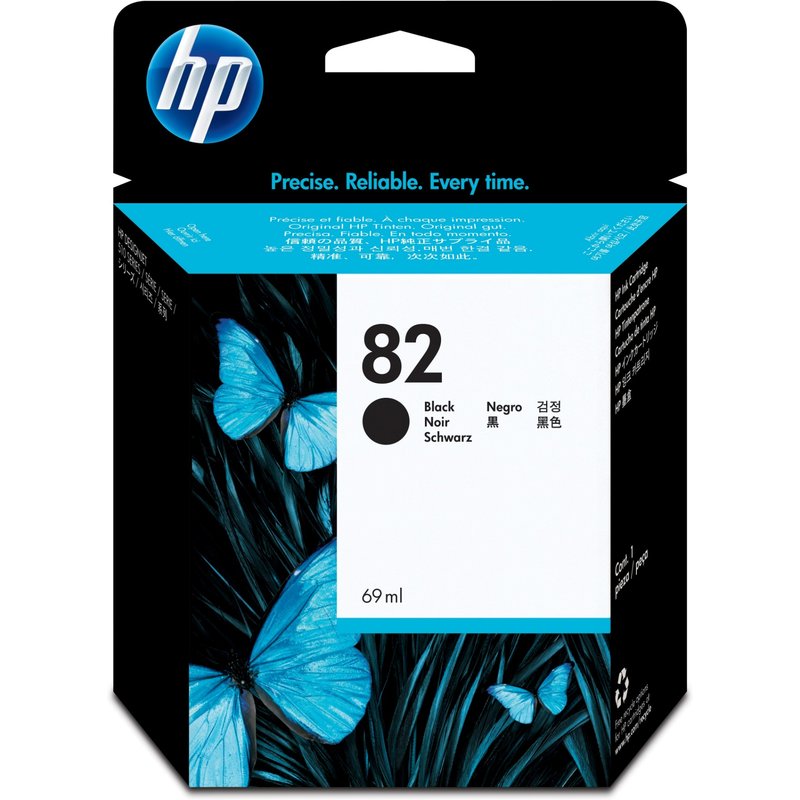 HP CH565A/82 Ink cartridge black. 1.75K pages 69ml for HP DesignJet 11