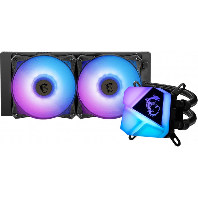 MSI MAG CORELIQUID C280 Liquid CPU Cooler '280mm Radiator. 2x 140