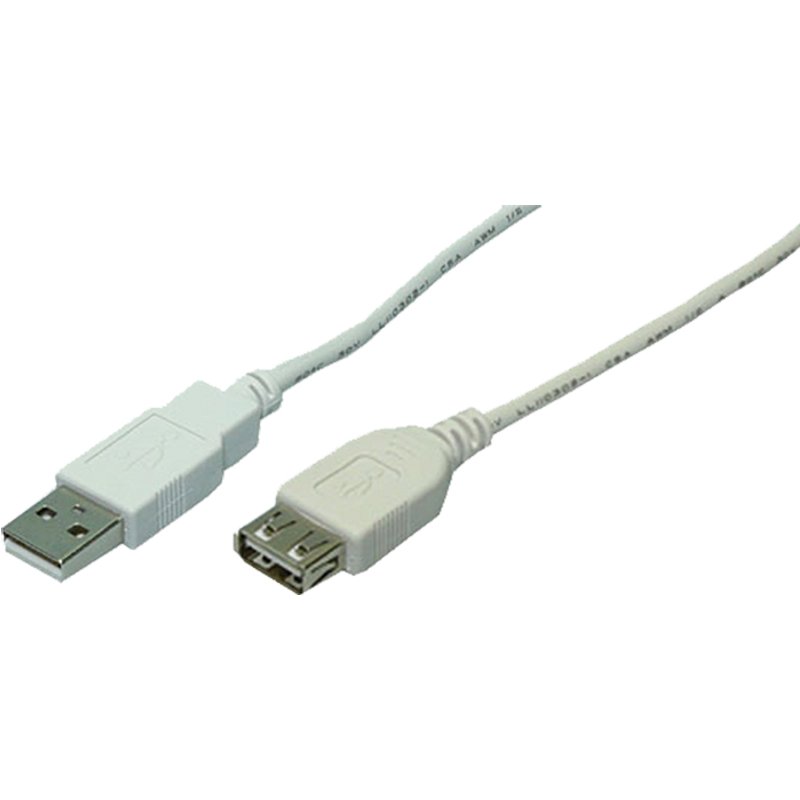 LogiLink CU0010 USB cable USB 2.0 2 m USB A 0.48 Gbit/s 2.5 W Black