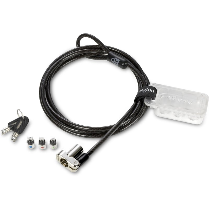 Kensington Universal 3-in-1 Keyed Laptop Lock. Lock type: Key Cable lock slot type: Kensington Cable type: Standard