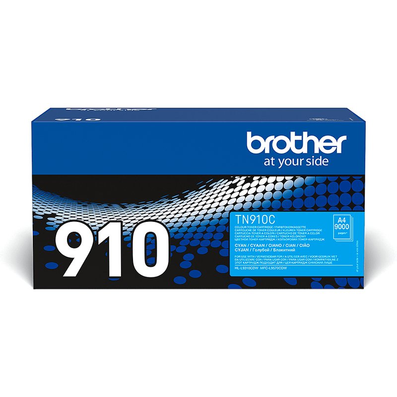 Brother TN-910C Toner-kit cyan. 9K pages ISO/IEC 19752 for Brother HL-