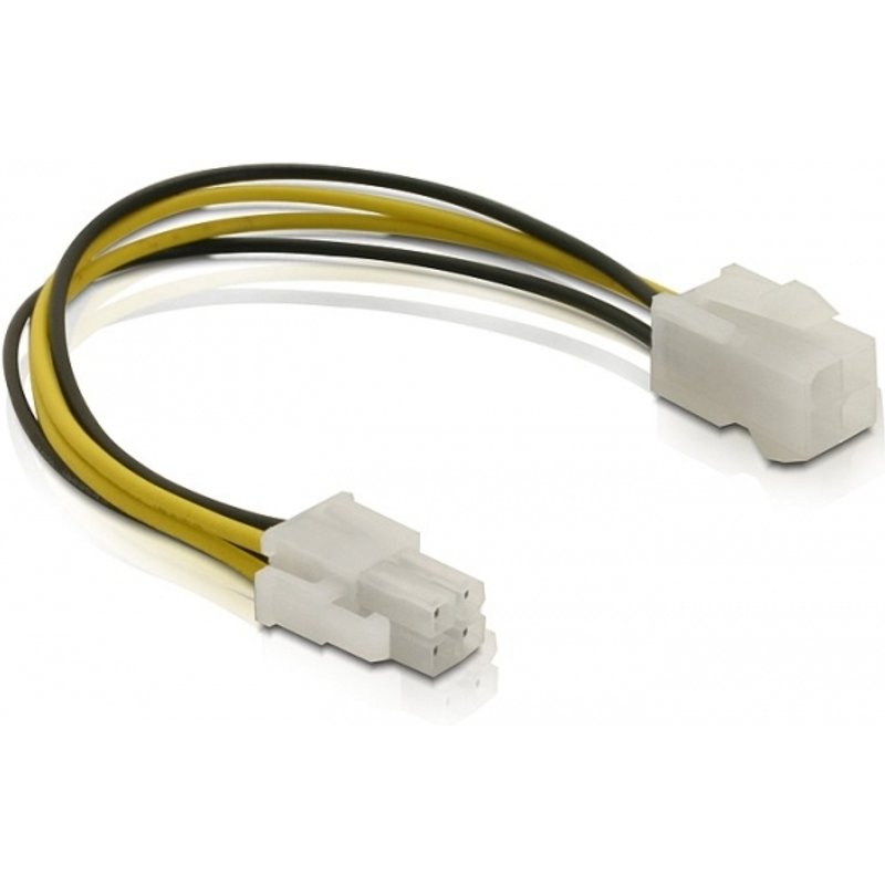 DeLOCK Power cable P4 male/female 0.15 m