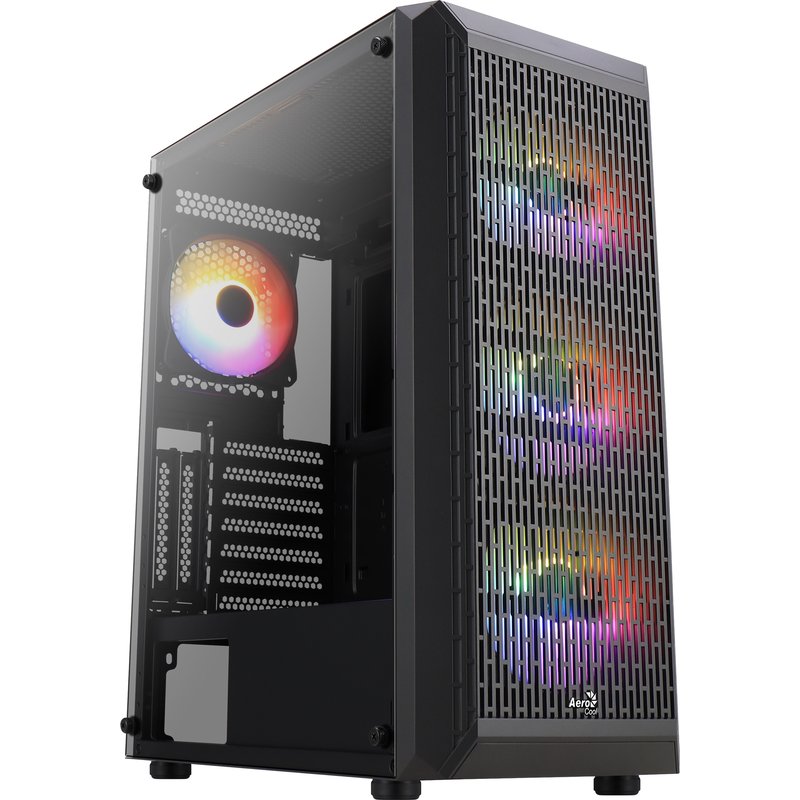 Aerocool BEAMBKV2 Gaming ATX Case 4 Fans 12cm FRGB Black