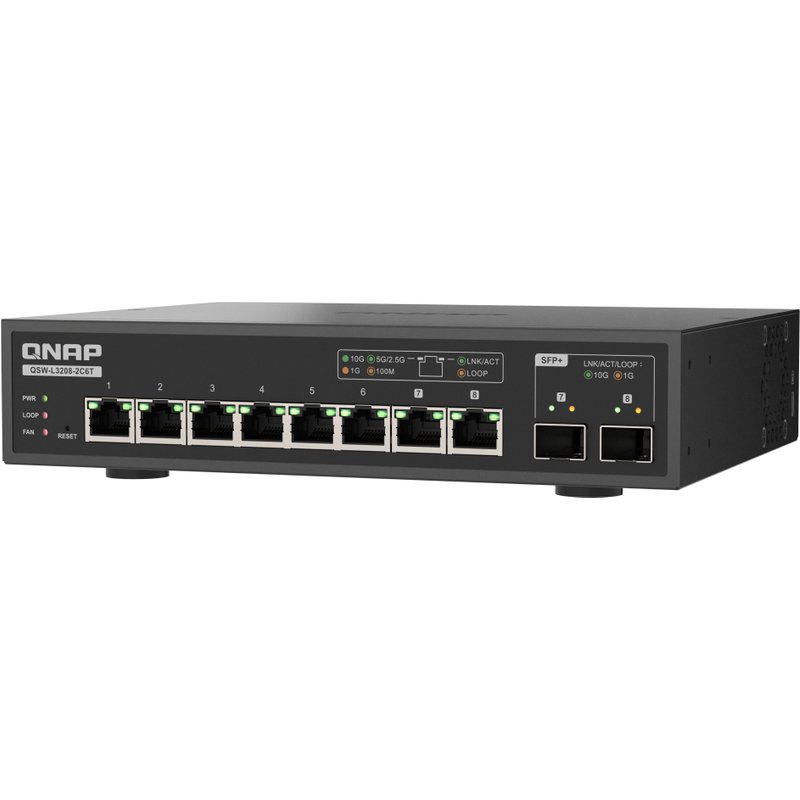 QNAP QSW-L3208-2C6T network switch Managed L2 10G Ethernet (100/1000/1