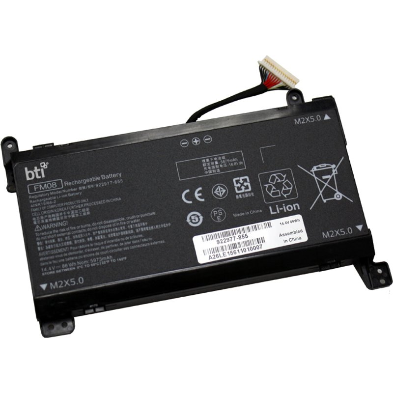 BTI 86Wh 8 cell HSTNN-LB7B compatible battery for HP - COMPAQ OMEN 17-AN198MS OMEN 17-AN190NR OMEN 17-AN188NR OMEN 17-AN179WM OMEN 17-AN151TX