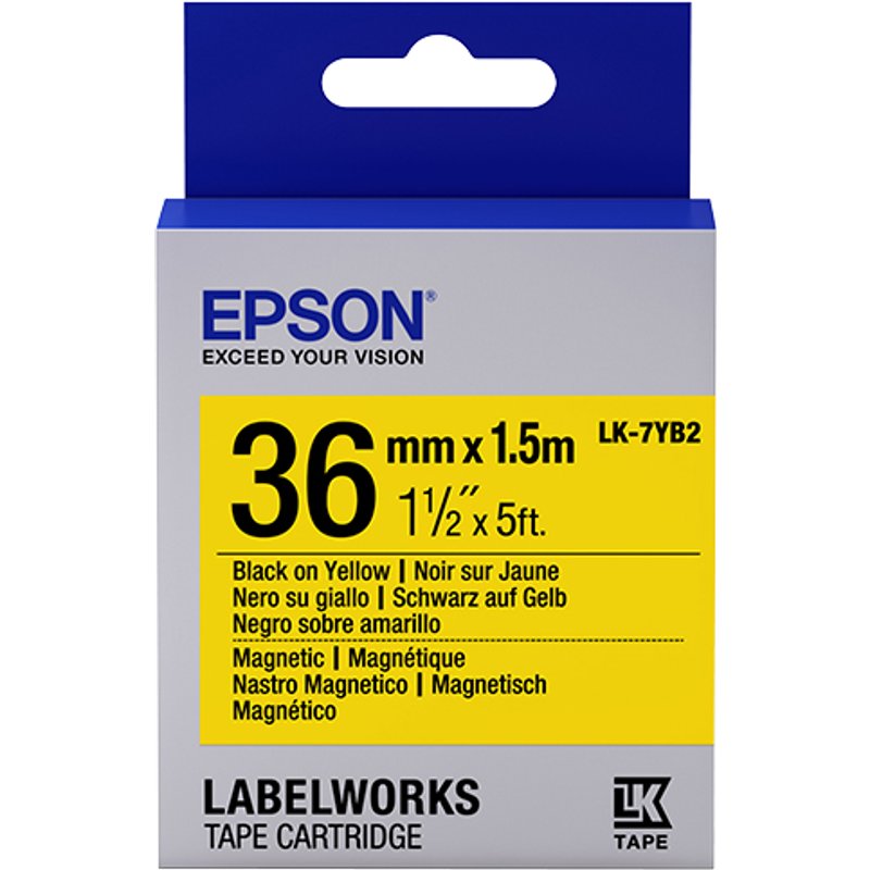 Epson C53S657008/LK-7YB2 DirectLabel-etikettes black on yellow 36mm x