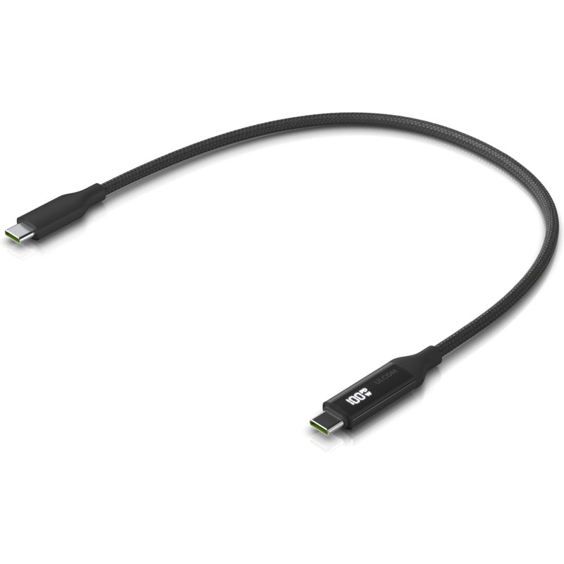 Ubiquiti UACC-Cable-USB-100W-0.3M-BK USB cable USB C Black. Grey