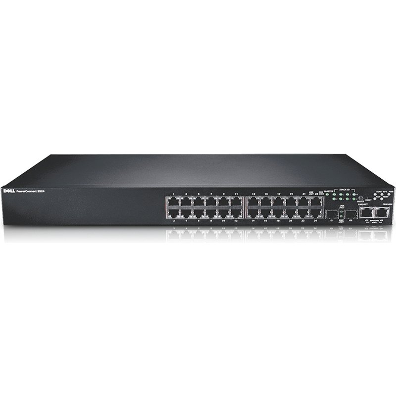 DELL PowerConnect 3524 Managed L2 Fast Ethernet (10/100) 1U Black