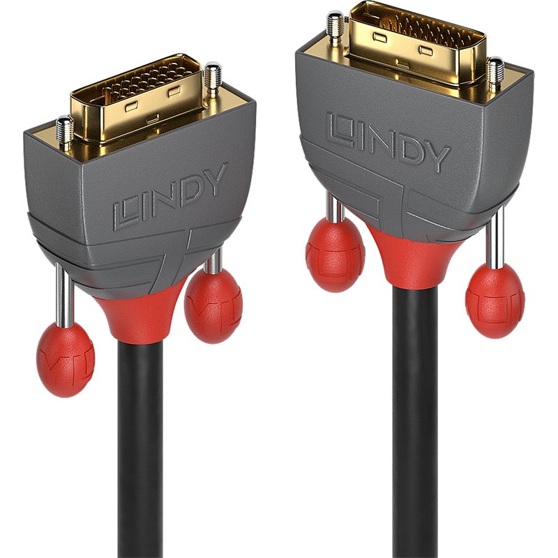 Lindy 1m DVI-D Dual Link Cable Anthra Line. Cable length: 1 m Connector 1: DVI-D Connector 2: DVI-D. Compliance certificates: RoHS Certification: REACH UL. Package type: Polybag