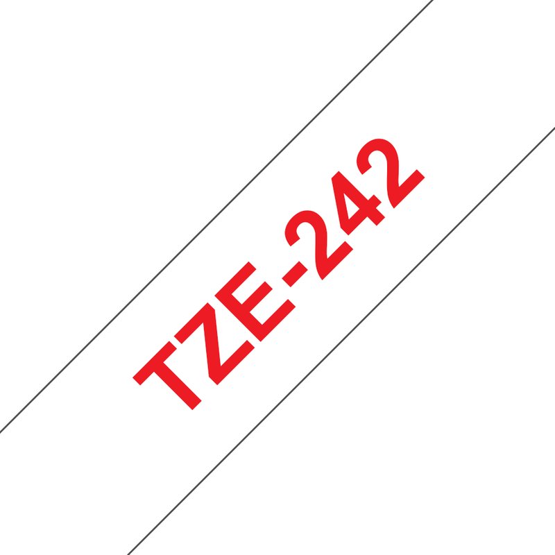 Brother TZE-242 DirectLabel red on white Laminat 18mm x 8m for Brother
