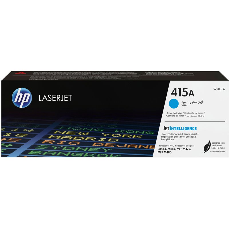 HP W2031A/415A Toner cartridge cyan. 2.1K pages ISO/IEC 19798 for HP E