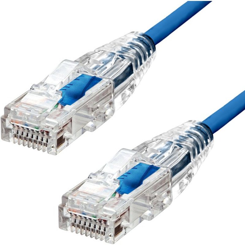 ProXtend Ultra Slim CAT6A U/UTP CU LSZH Ethernet Cable Blue 5M