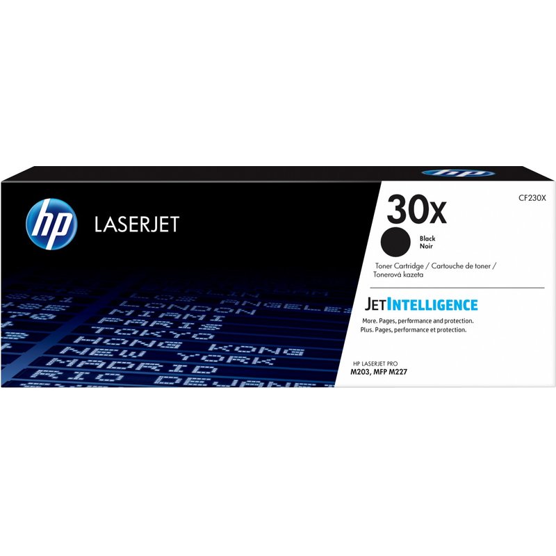 HP 30X High Yield Black Original LaserJet Toner Cartridge. Black toner page yield: 3500 pages Printing colours: Black Quantity per pack: 1 pc(s)