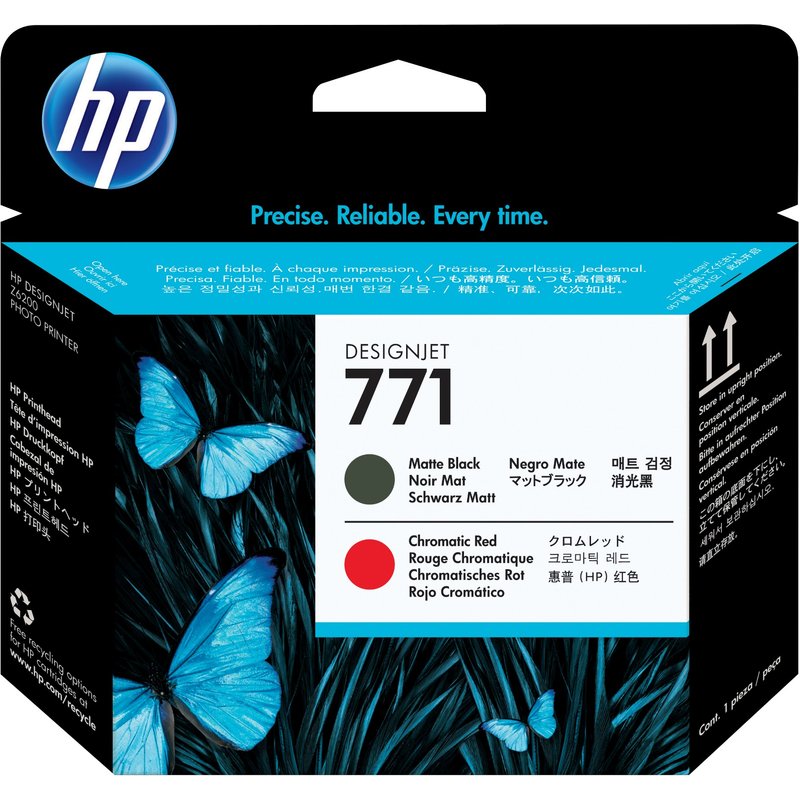 HP CE017A/771 Printhead black matt / red 775ml for HP DesignJet Z 6200