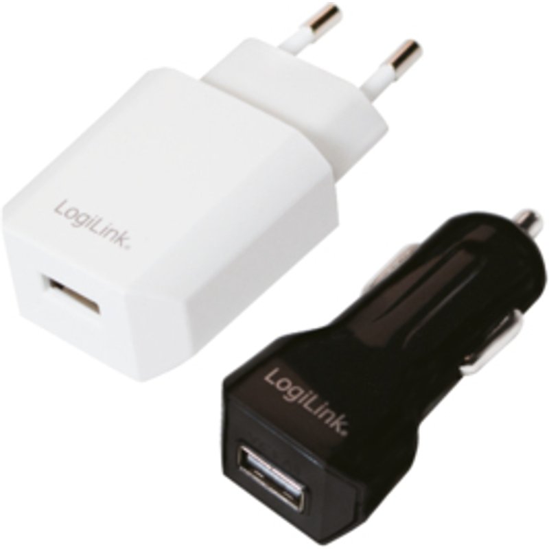 LogiLink PA0109 mobile device charger Black. White Auto. Indoor