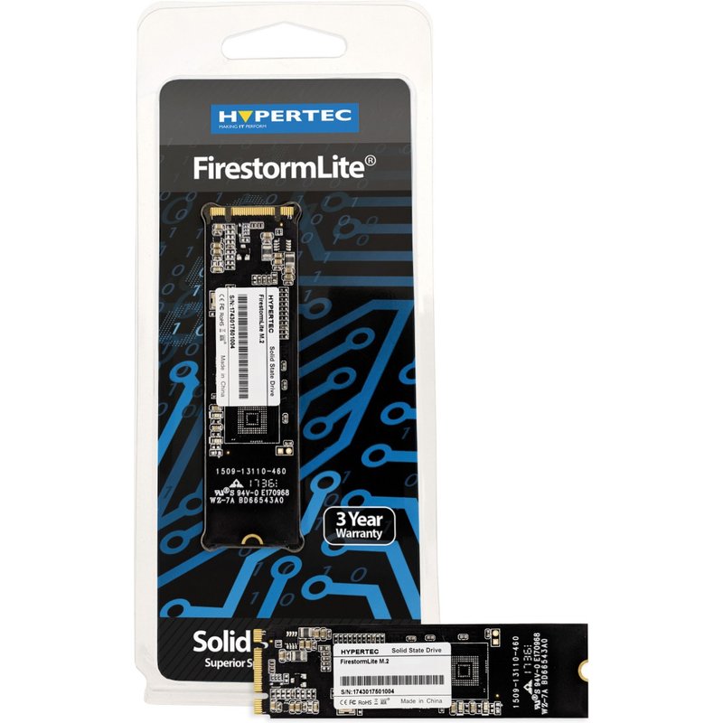 Hypertec FirestormLite 480GB M.2 2280 SATA SSD; 520MB/s read 470MB/s w