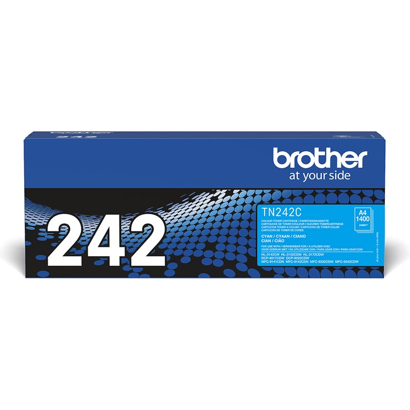 Brother TN-242C Toner-kit cyan. 1.4K pages ISO/IEC 19798 for Brother H
