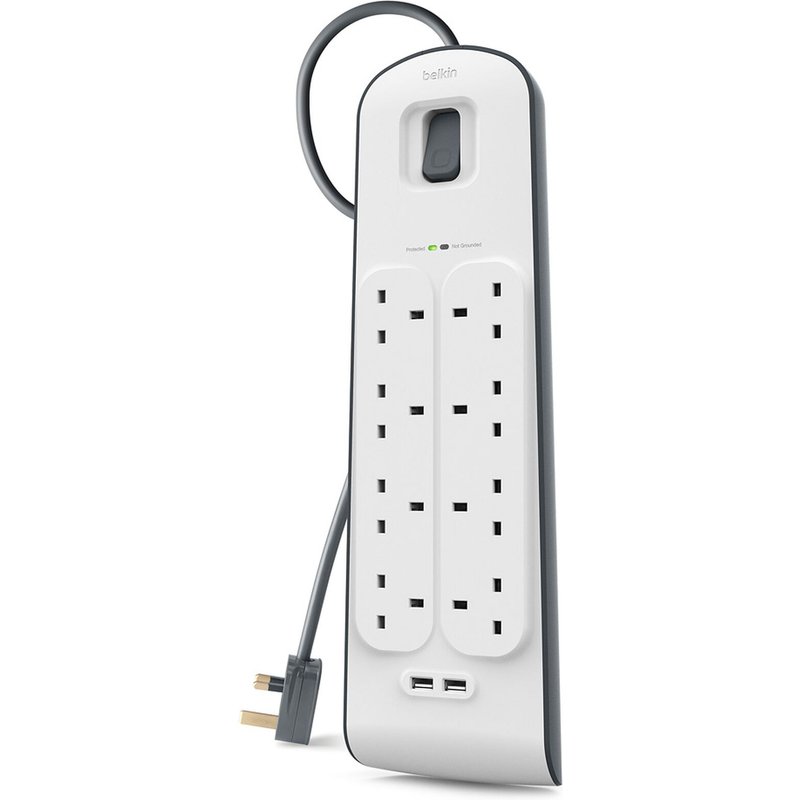 Belkin BSV804AF2M surge protector White 8 AC outlet(s) 2 m