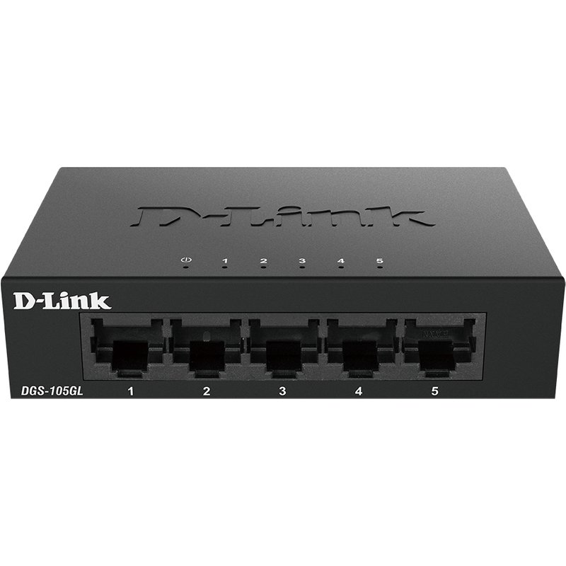 D-Link DGS-105GL 5-Port Gigabit Ethernet Switch. Fanless. Low Profile.