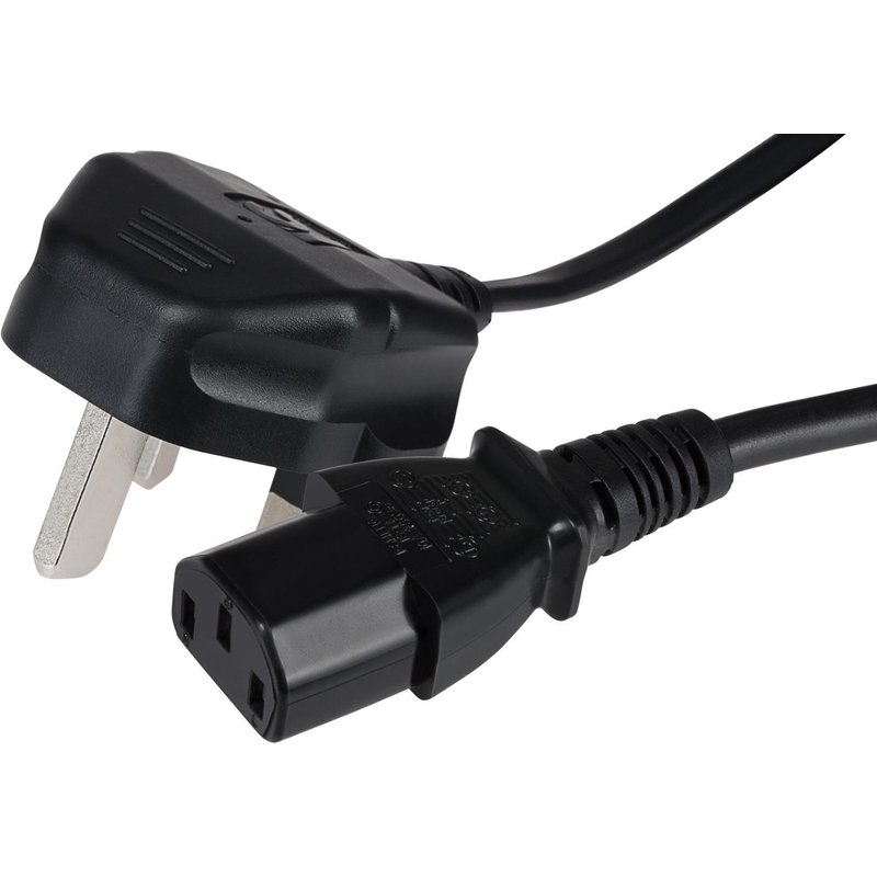 Maplin PL011 power cable Black 2 m Power plug type G C13 coupler