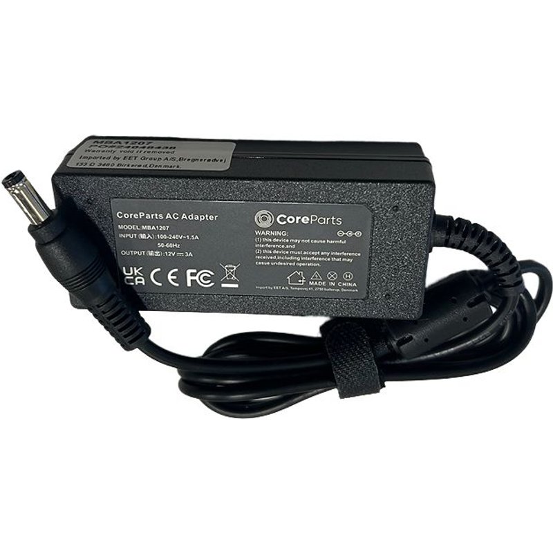 CoreParts MBA1207 power adapter/inverter Indoor 36 W Black