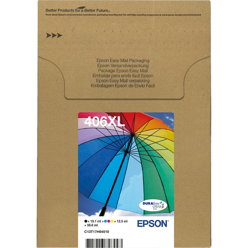 Epson C13T17H64510/406XL Ink cartridge multi pack Bk.C.M.Y high-capaci
