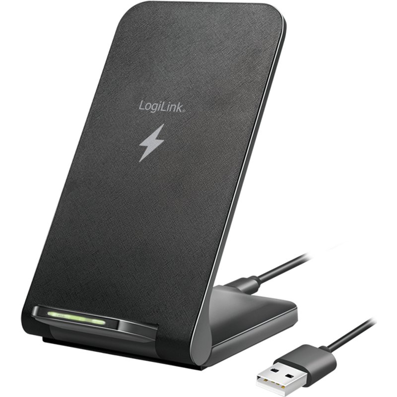 LogiLink PA0315RF mobile device charger Smartphone Black USB Wireless